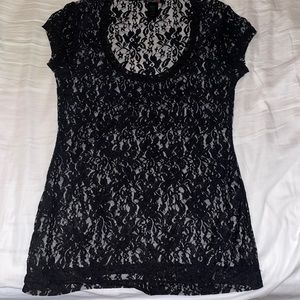 Black Lace Shirt by Guess